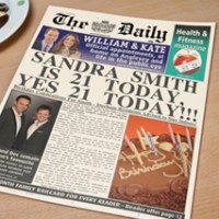 Personalised Spoof Newspaper Article - Its Your Birthday - 30th Birthday Special Presents
