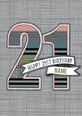 Happy 21st Birthday | Personalised Birthday Card - 21st gift