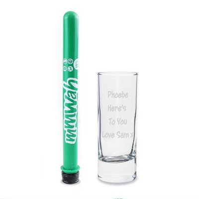 Personalised Shot Glass and Apple Sour Shot Set - 18th gift