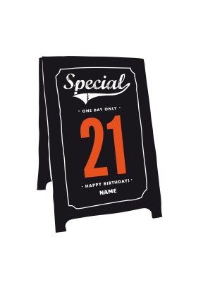 Special 21st Sign Birthday Card - 21st gift