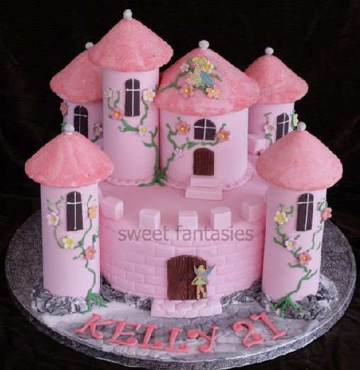 21st birthday castle cake