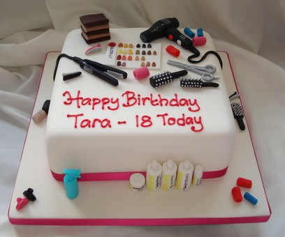 Hairdresser 18th Birthday Cake