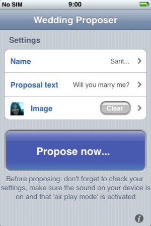 Propose with an iphone app