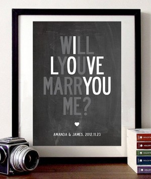 Will you marry me personalised print