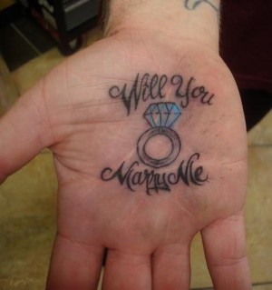 Will you marry me tattoo